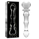 NEBULA SERIES BY IBIZA™ - MODELLO 21 DILDO IN VETRO BOROSILICATO 20,5 X 3,5 CM TRASPARENTE