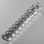 NEBULA SERIES BY IBIZA™ - MODELLO 22 DILDO IN VETRO BOROSILICATO 21,5 X 2,5 CM TRASPARENTE