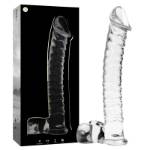 NEBULA SERIES BY IBIZA™ - MODELLO 23 DILDO IN VETRO BOROSILICATO 21,5 X 4 CM TRASPARENTE