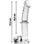 NEBULA SERIES BY IBIZA™ - MODELLO 23 DILDO IN VETRO BOROSILICATO 21,5 X 4 CM TRASPARENTE