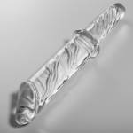 NEBULA SERIES BY IBIZA™ - MODELLO 24 DILDO IN VETRO BOROSILICATO 28,5 X 5 CM TRASPARENTE