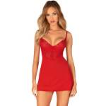 OBSESSIVE - INGRIDIA CHEMISE E PERIZOMA ROSSO M/L