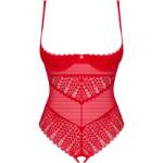 OBSESSIVE - INGRIDIA CROTCHLESS TEDDY ROSSO M/L