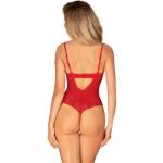 OBSESSIVE - INGRIDIA CROTCHLESS TEDDY ROSSO XL/XXL