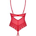 OBSESSIVE - INGRIDIA CROTCHLESS TEDDY ROSSO XL/XXL