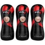 PDX ELITE - SET MASTURBATORE STROKER 12 UNITÀ; 6X VAGINA, 3X ANO, 3X BOCCA