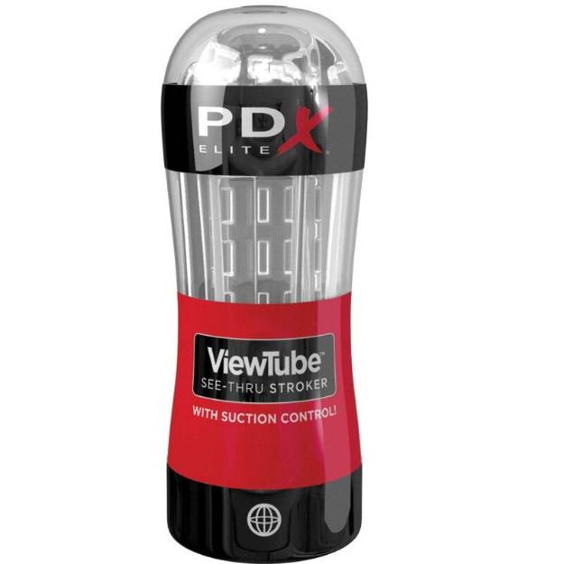 PDX ELITE - STROKER VIEWTUBE CONTROL MASTURBATORE AD ASPIRAZIONE TRASPARENTE