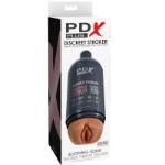 PDX PLUS - MASTURBATORE STROKER DAL DESIGN DISCRETO CON FLACONE SHAMPOO SCRUB LENITIVO AL CARAMELLO