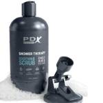 PDX PLUS - MASTURBATORE STROKER DAL DESIGN DISCRETO CON FLACONE SHAMPOO SCRUB LENITIVO