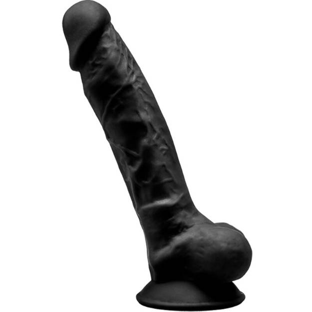 SILEXD - MODELLO 1 PENE REALISTICO PREMIUM SILEXPAN SILICONE NERO 17,5 CM