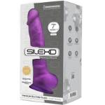 SILEXD - MODELLO 1 PENE REALISTICO PREMIUM SILEXPAN SILICONE VIOLA 17,5 CM