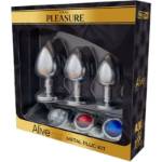 ALIVE - KIT PIACERE ANALE 3 PLUG METAL