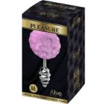 ALIVE - PLUG PIACERE ANALE SPIRALE METALLO FLUFFY VIOLA TAGLIA M