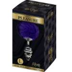 ALIVE - PLUG PIACERE ANALE SPIRALE METALLO FLUFFY VIOLA SCURO TAGLIA L