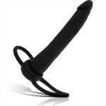 MYTHOLOGY - COBI ONYX DILDO ANAL CON ANILLOS PARA PENE Y TESTÍCULOS 13 CM