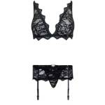 LIVCO CORSETTI FASHION - BELITA LC 90231 REGGISENO + SLIP + REGGISENO NERO S/M