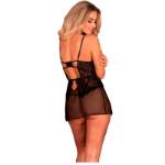 LIVCO CORSETTI FASHION - BARIRIN LC 90633 CAMICIA + PANTY NERO L/XL