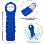 ADMIRAL - COPERTURA PER PENE CON PERLINE IN SILICONE LIQUIDO BLU