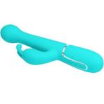 PRETTY LOVE - VIBRATORE DEJON RABBIT 3 IN 1 MULTIFUNZIONE VERDE ACQUA