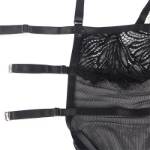 SUBBLIME - BABYDOLL CON SPALLINE REGOLABILI IN PIZZO NERO S/M