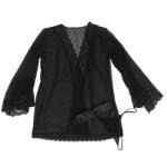 SUBBLIME - VESTAGLIA IN TESSUTO TRASPARENTE CON DETTAGLI IN PIZZO NERO L/XL