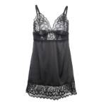 SUBBLIME - BABYDOLL CON PETTO STAMPA FLOREALE NERO S/M