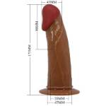 PRETTY LOVE - IMBRAGATURA SLIP STARKS DILDO VIBRAZIONE MULTI-SPEED 17,5 CM MARRONE CHIARO