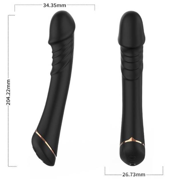 ARMONY - VIBRATORE DILDO IN SILICONE NERO