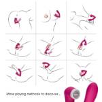 ARMONY - SECRETKISS LECCARE IL CLITORITE VIBRANTE E IL VIBRATORE CURVO FUCSIA