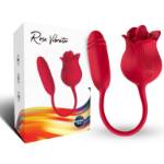 ARMONY - CLITORITE VIBRANTE LECCATA DI ROSA E VIBRATORE ROSSO