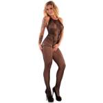 LIVCO CORSETTI FASHION - MAERI LC 17341 BODYSTOCKING CROTCHLESS NERO TAGLIA UNICA