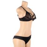 SUBBLIME - SET DUE PEZZI DI REGGISENO TRASPARENTE E STRISCE S/M