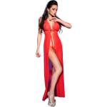 CHILIROSE - CR 3275 BABYDOLL LUNGO E PERIZOMA ROSSO S/M