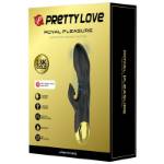 PRETTY LOVE - VIBRATORE DI LUSSO NERO RICARICABILE PLACCATO IN ORO