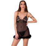 LIVCO CORSETTI FASHION - SET ZERUNAM BABYDOLL + PERIZOMA NERO