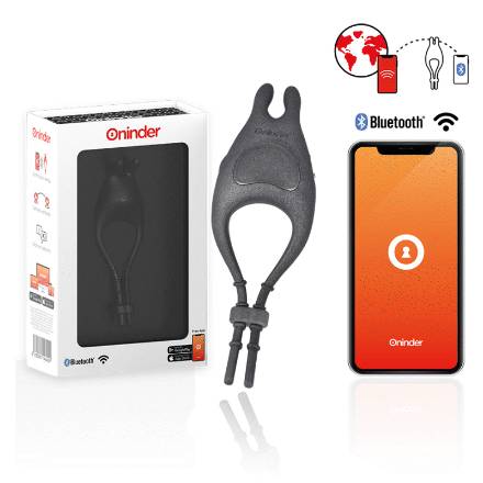 ONINDER - ANELLO VIBRATORE REGOLABILE RICARICABILE PAMPA CON STIMOLATORE CLITORIDE 10 VELOCITÀ - APP GRATUITA