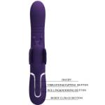 PRETTY LOVE - VIBRATORE MULTIFUNZIONE RABBIT 4 IN 1 FARFALLA VIOLA