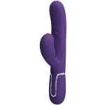 PRETTY LOVE - VIBRATORE PERLITA G-SPOT 3 IN 1 MULTIFUNZIONE VIOLA