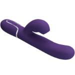 PRETTY LOVE - VIBRATORE PERLITA G-SPOT 3 IN 1 MULTIFUNZIONE VIOLA