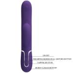 PRETTY LOVE - VIBRATORE PERLITA G-SPOT 3 IN 1 MULTIFUNZIONE VIOLA