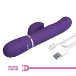 PRETTY LOVE - VIBRATORE PERLITA G-SPOT 3 IN 1 MULTIFUNZIONE VIOLA