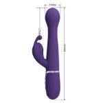 PRETTY LOVE - VIBRATORE DEJON RABBIT 3 IN 1 MULTIFUNZIONE VIOLA