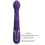 PRETTY LOVE - VIBRATORE DEJON RABBIT 3 IN 1 MULTIFUNZIONE VIOLA