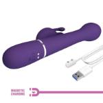 PRETTY LOVE - VIBRATORE DEJON RABBIT 3 IN 1 MULTIFUNZIONE VIOLA