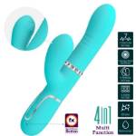 PRETTY LOVE - VIBRATORE MULTIFUNZIONE G-SPOT VERDE ACQUA