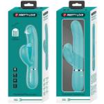 PRETTY LOVE - VIBRATORE MULTIFUNZIONE PERLITA 3 IN 1 G-SPOT VERDE ACQUA