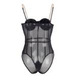 SUBBLIME - BODY CON BRETELLE A CATENA NERA S/M