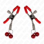 KINK - PINZA PER CAPEZZOLI DOPPIA CAMPANA ROSSA 6 CM