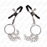 KINK - MORSETTO PER CAPEZZOLO O RING E CATENELLA ARGENTO 6 CM