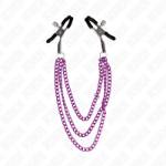 KINK - PINZE PER CAPEzzoli CON 3 CATENE VIOLA 20/23/28 CM